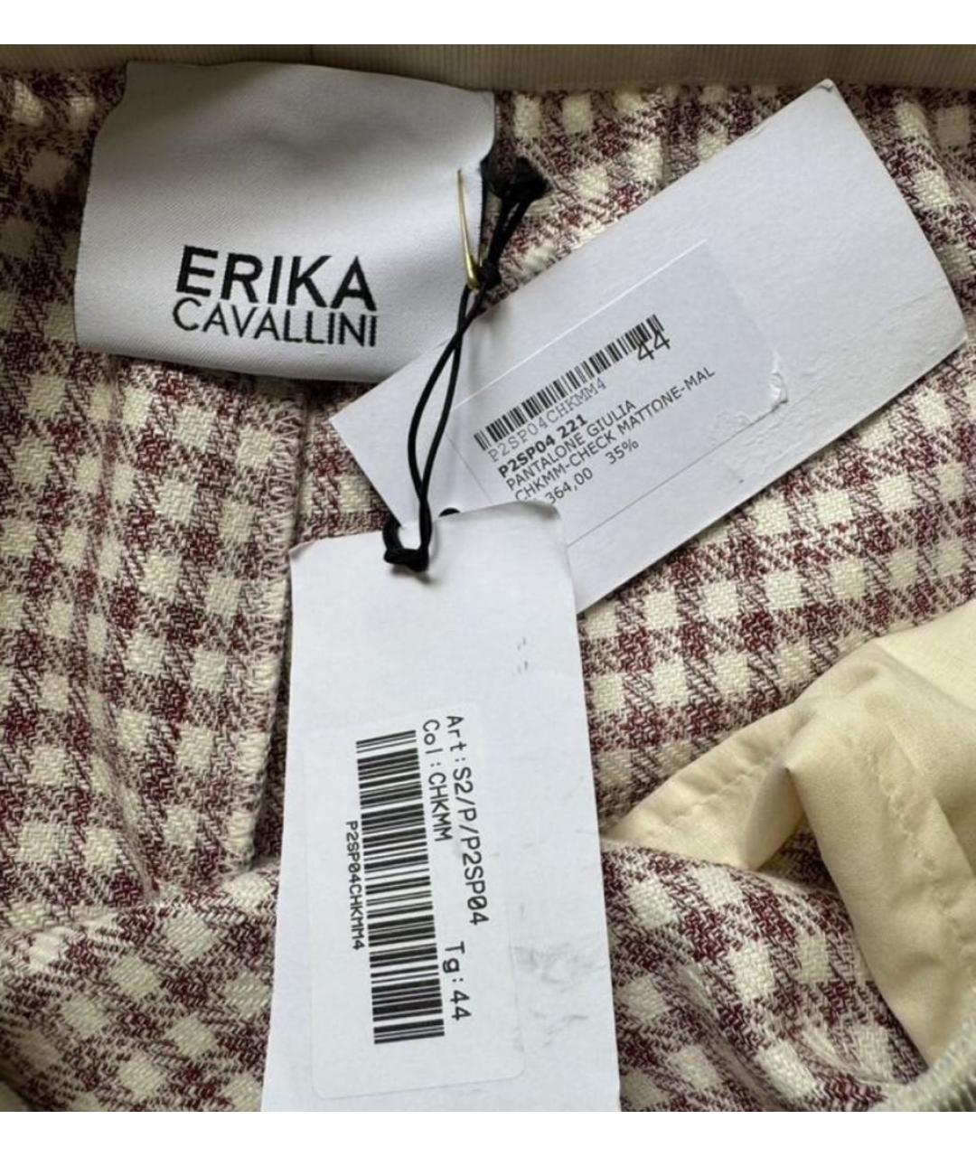 ERIKA CAVALLINI Коричневые льняные брюки широкие, фото 3