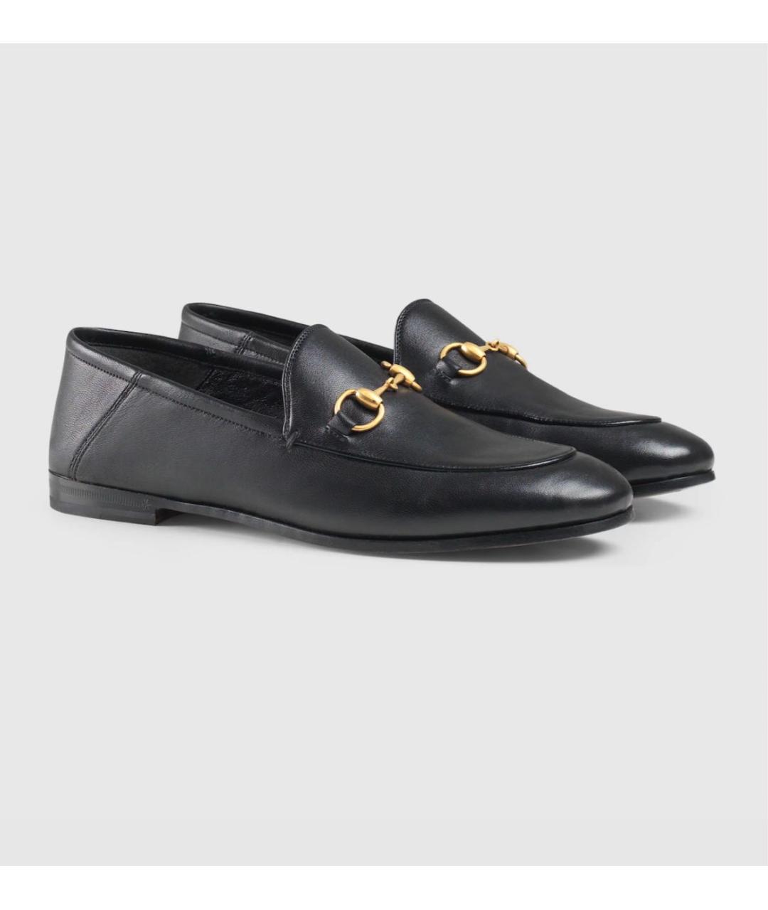 GUCCI Черные кожаные лоферы, фото 4