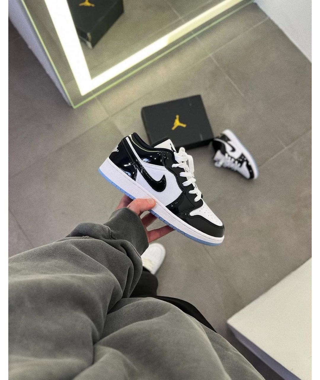 JORDAN Черные кроссовки из лакированной кожи, фото 4