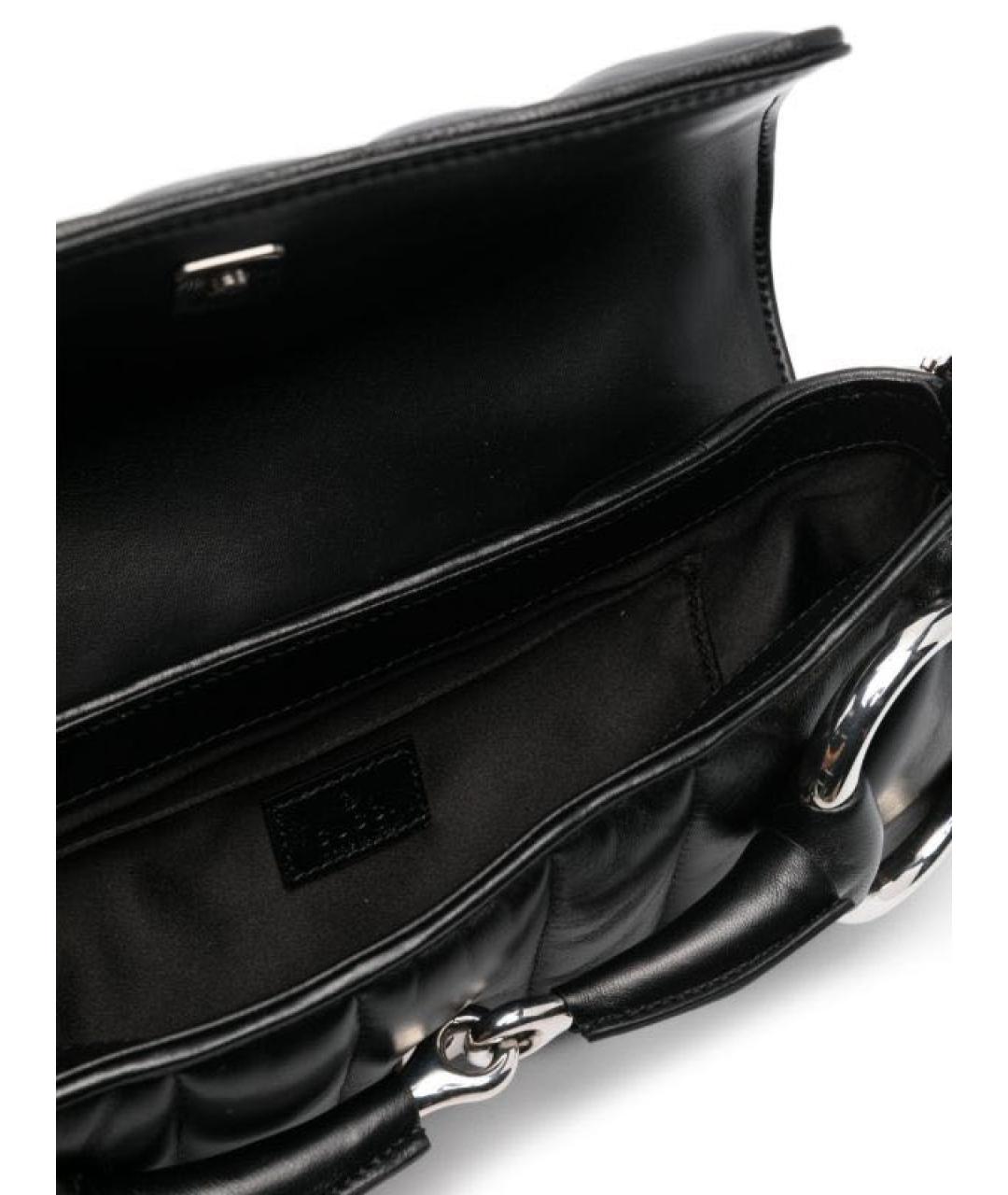 GUCCI Черная кожаная сумка через плечо, фото 6