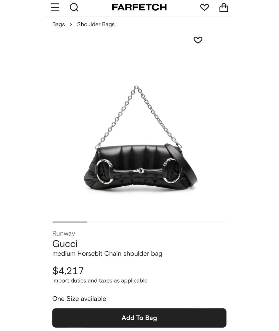 GUCCI Черная кожаная сумка через плечо, фото 2