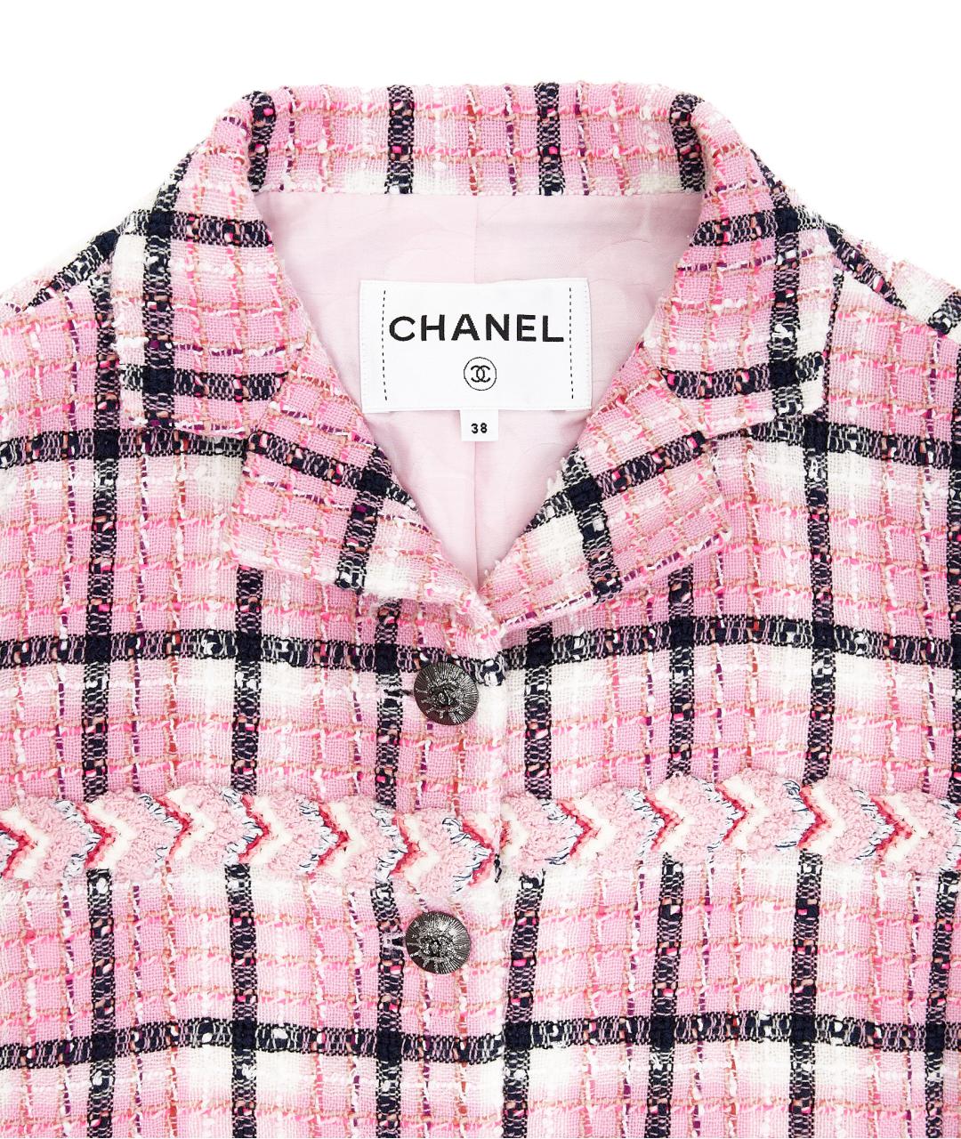 CHANEL Розовый хлопковый жакет/пиджак, фото 3
