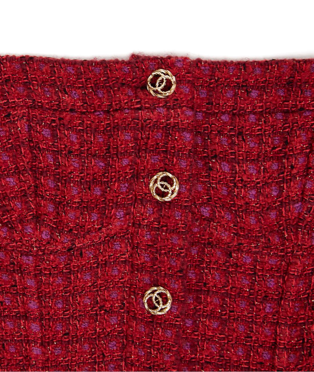 CHANEL Красный шерстяной корсет, фото 4
