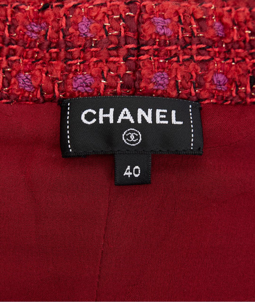 CHANEL Красный шерстяной корсет, фото 5