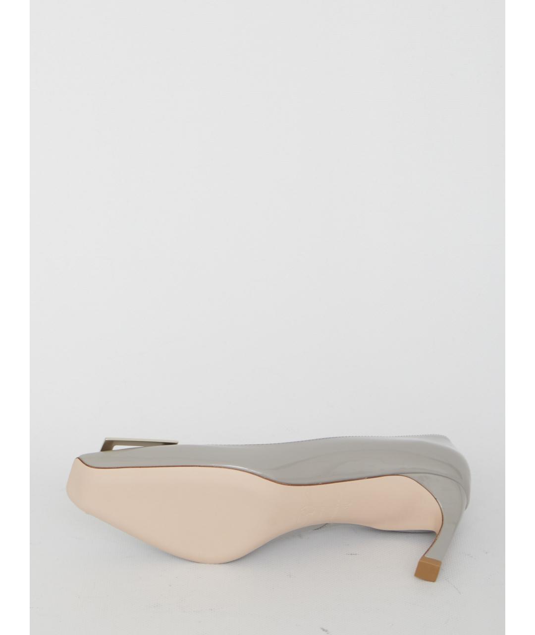 ROGER VIVIER Серые туфли из лакированной кожи, фото 3