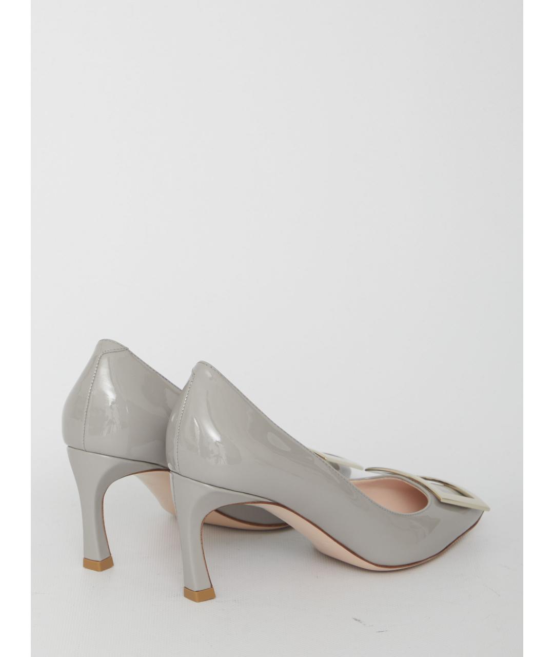 ROGER VIVIER Серые туфли из лакированной кожи, фото 2