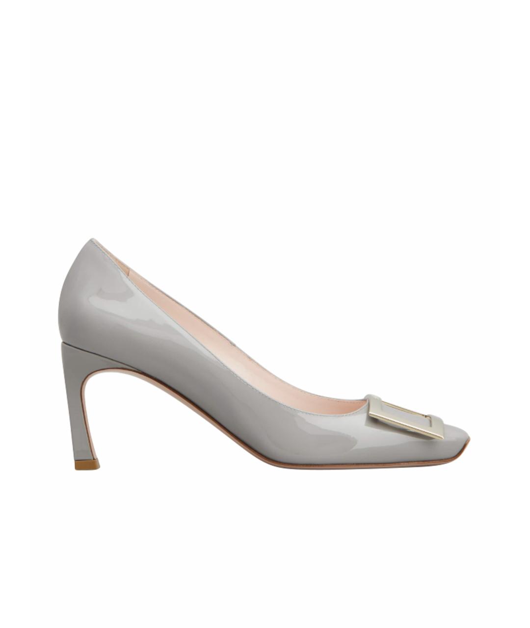 ROGER VIVIER Серые туфли из лакированной кожи, фото 1