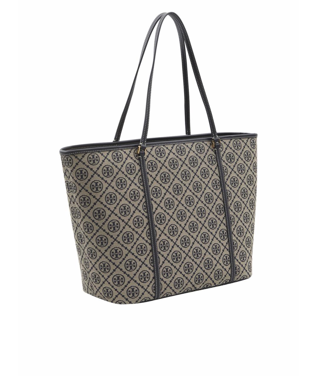 TORY BURCH Синяя хлопковая сумка тоут, фото 1