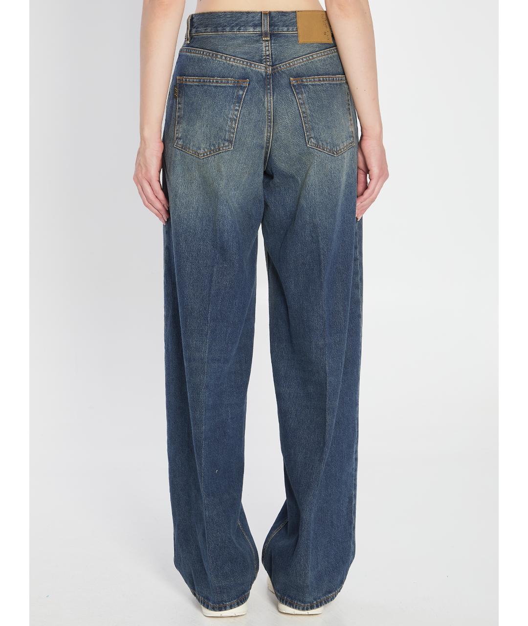 HAIKURE Синие хлопковые прямые джинсы, фото 3