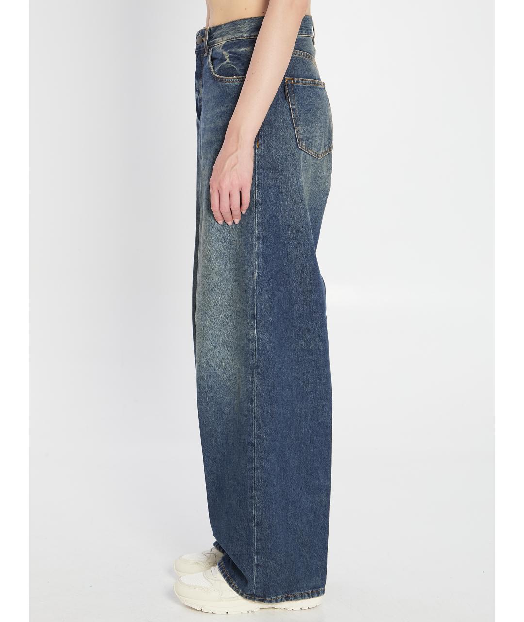 HAIKURE Синие хлопковые прямые джинсы, фото 2