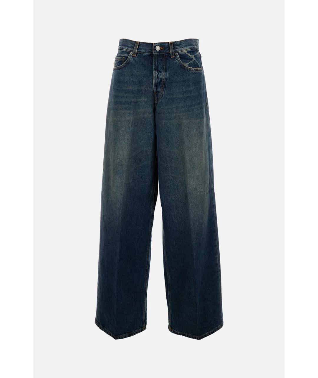 HAIKURE Синие хлопковые прямые джинсы, фото 4