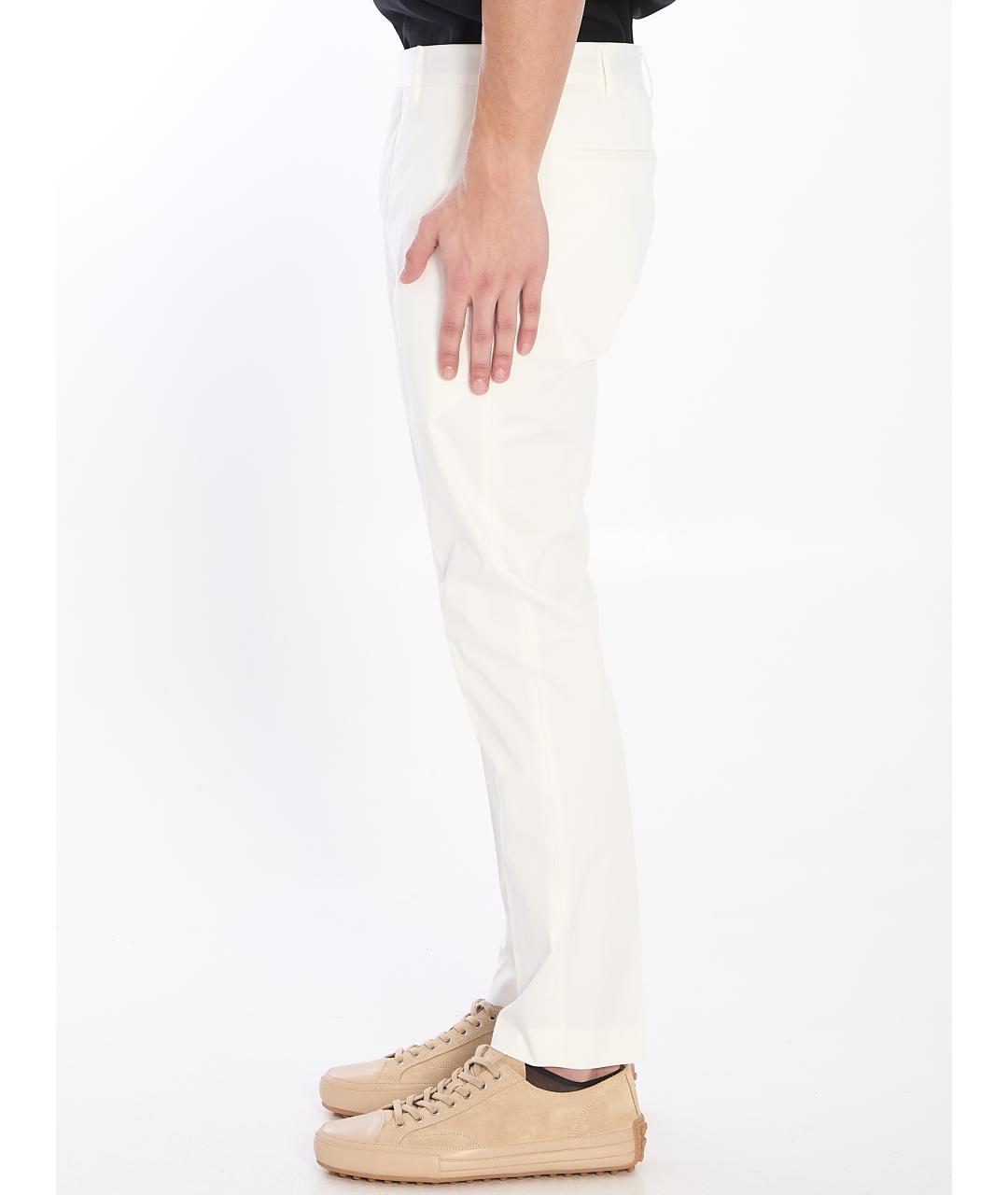 PT TORINO Белые хлопковые повседневные брюки, фото 4