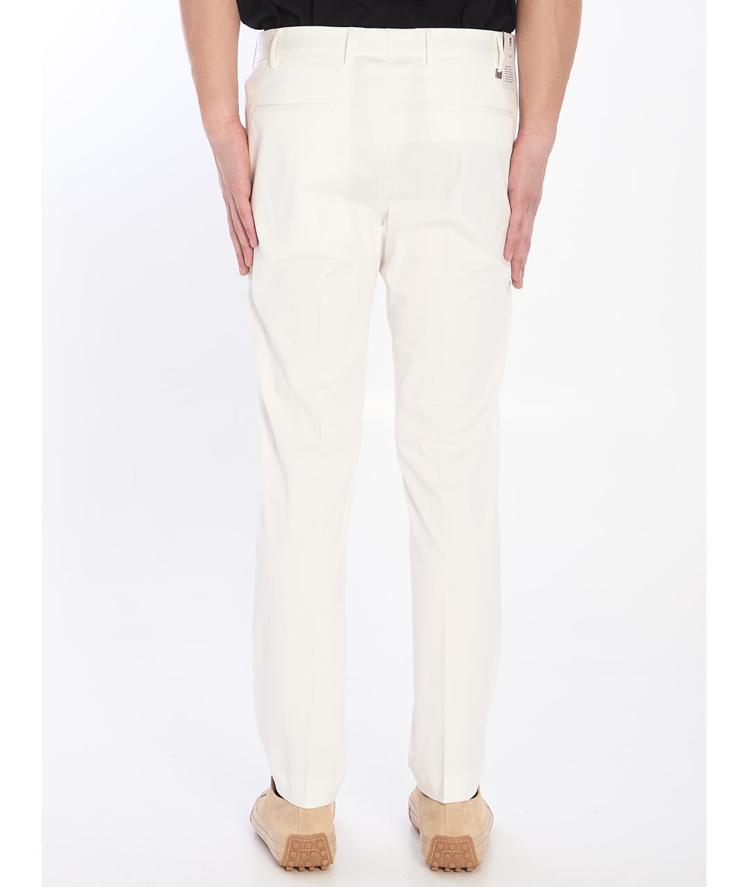 PT TORINO Белые хлопковые повседневные брюки, фото 5