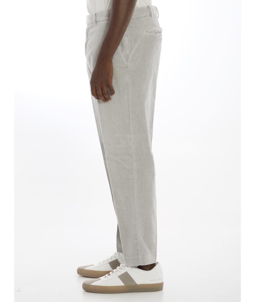 PT TORINO Серые хлопковые повседневные брюки, фото 4