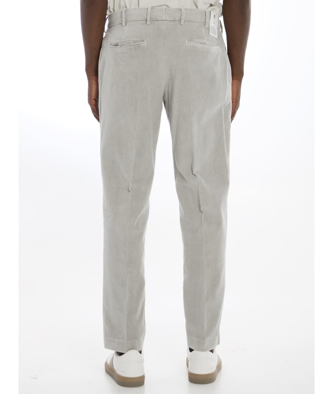 PT TORINO Серые хлопковые повседневные брюки, фото 5