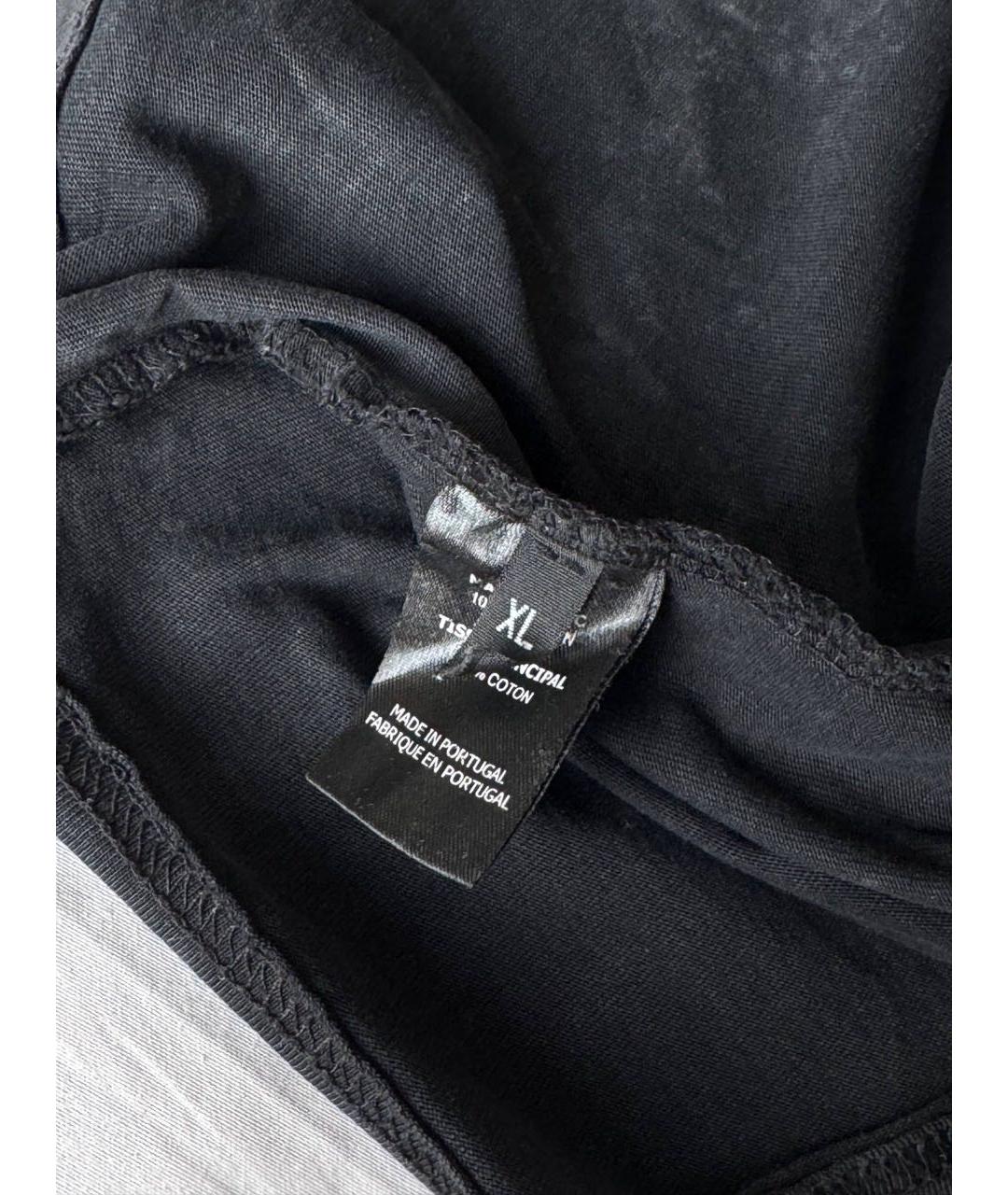 VETEMENTS Черная хлопковая футболка, фото 4