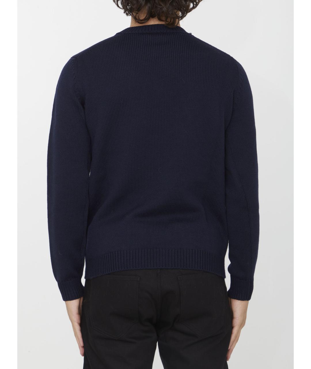 ROBERTO COLLINA Синий шерстяной джемпер / свитер, фото 5