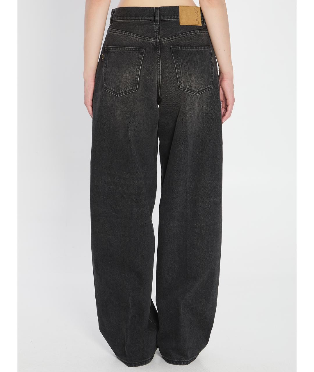 HAIKURE Черные хлопковые прямые джинсы, фото 5