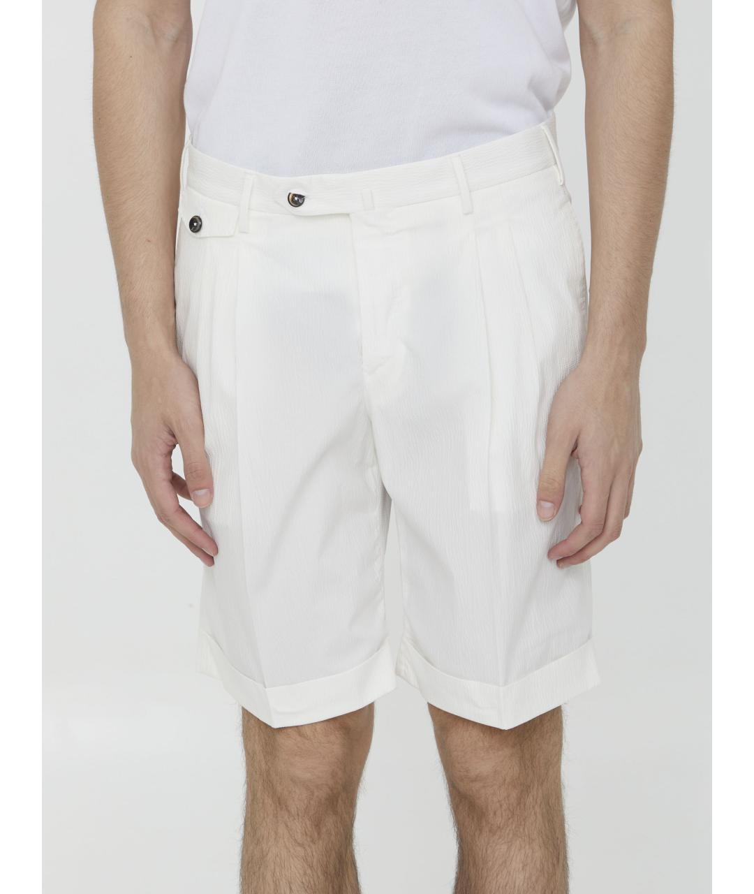 PT TORINO Белые хлопковые шорты, фото 2