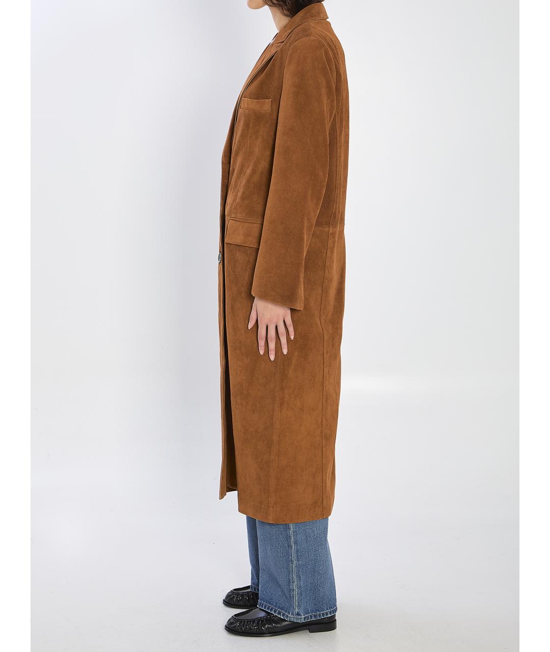 ARMA Коричневое замшевое пальто, фото 4