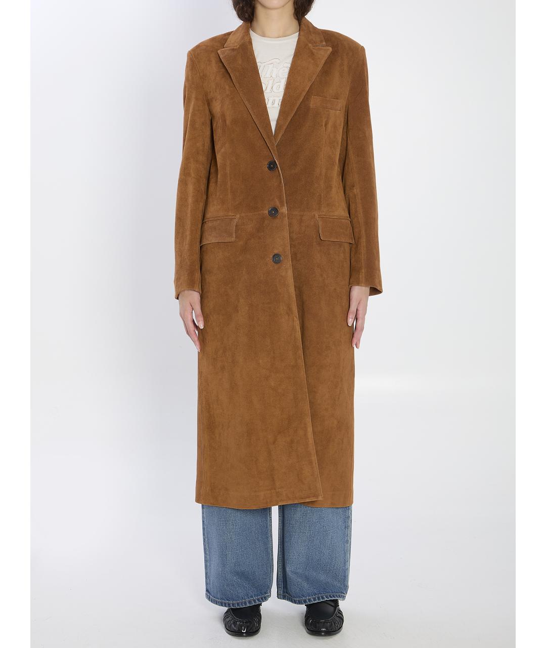 ARMA Коричневое замшевое пальто, фото 2