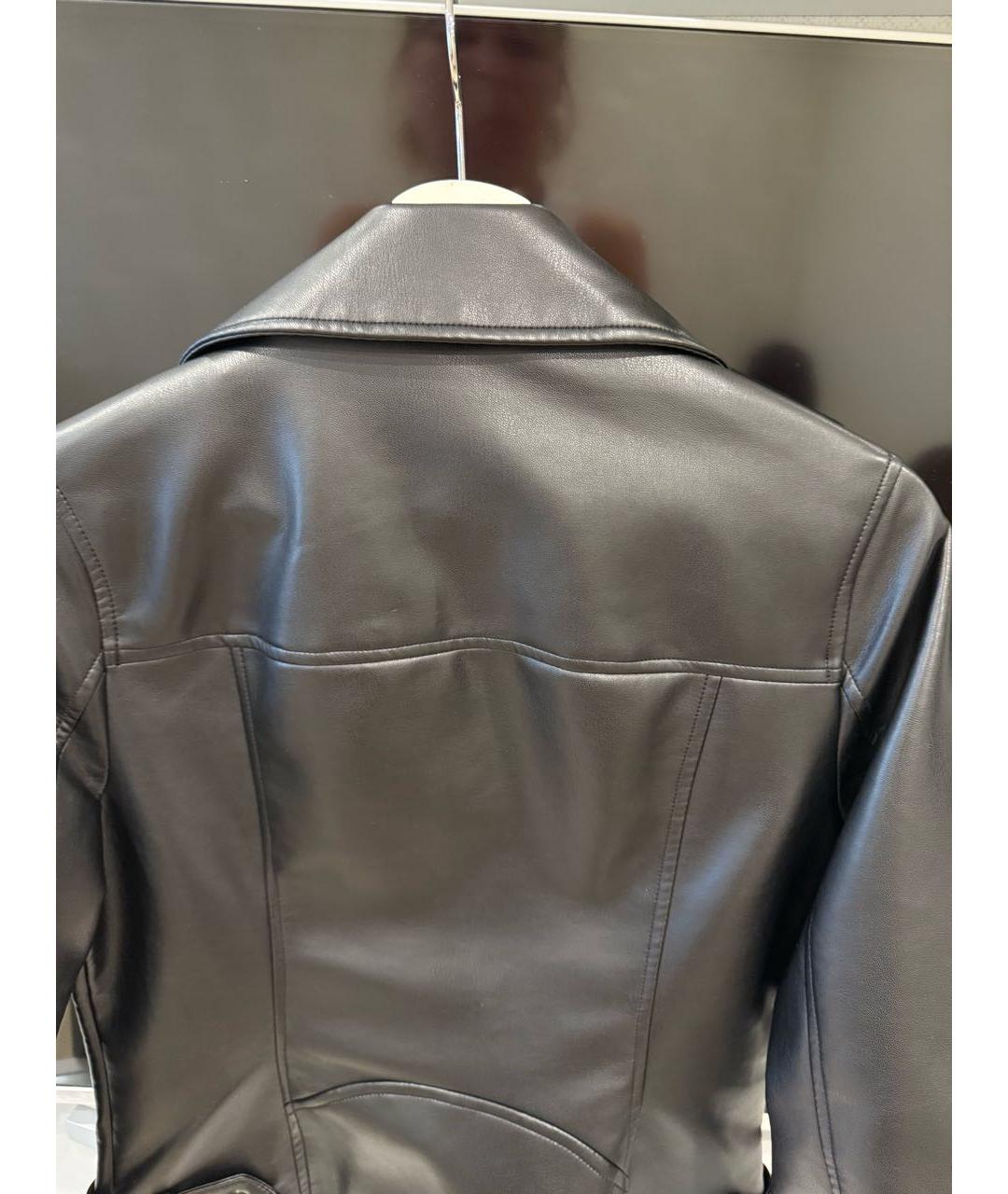 KARL LAGERFELD Черная полиуретановая куртка, фото 3