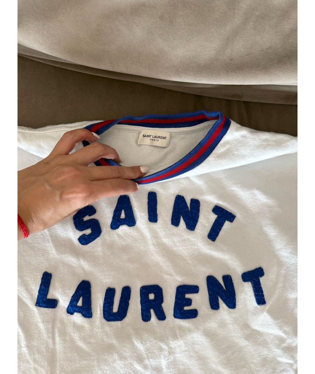 SAINT LAURENT Белая шерстяная майка, фото 4
