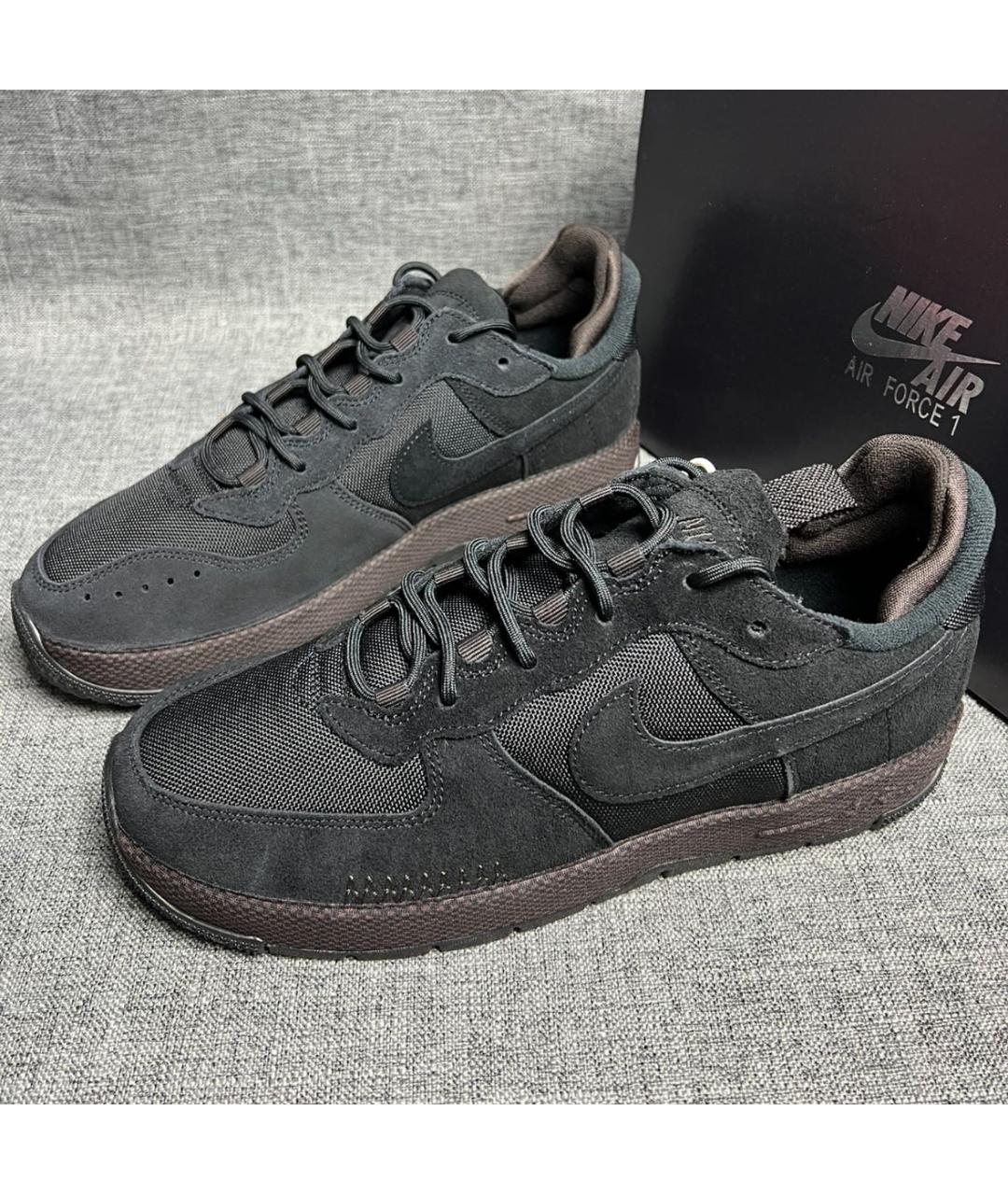 NIKE Черные замшевые низкие кроссовки / кеды, фото 5