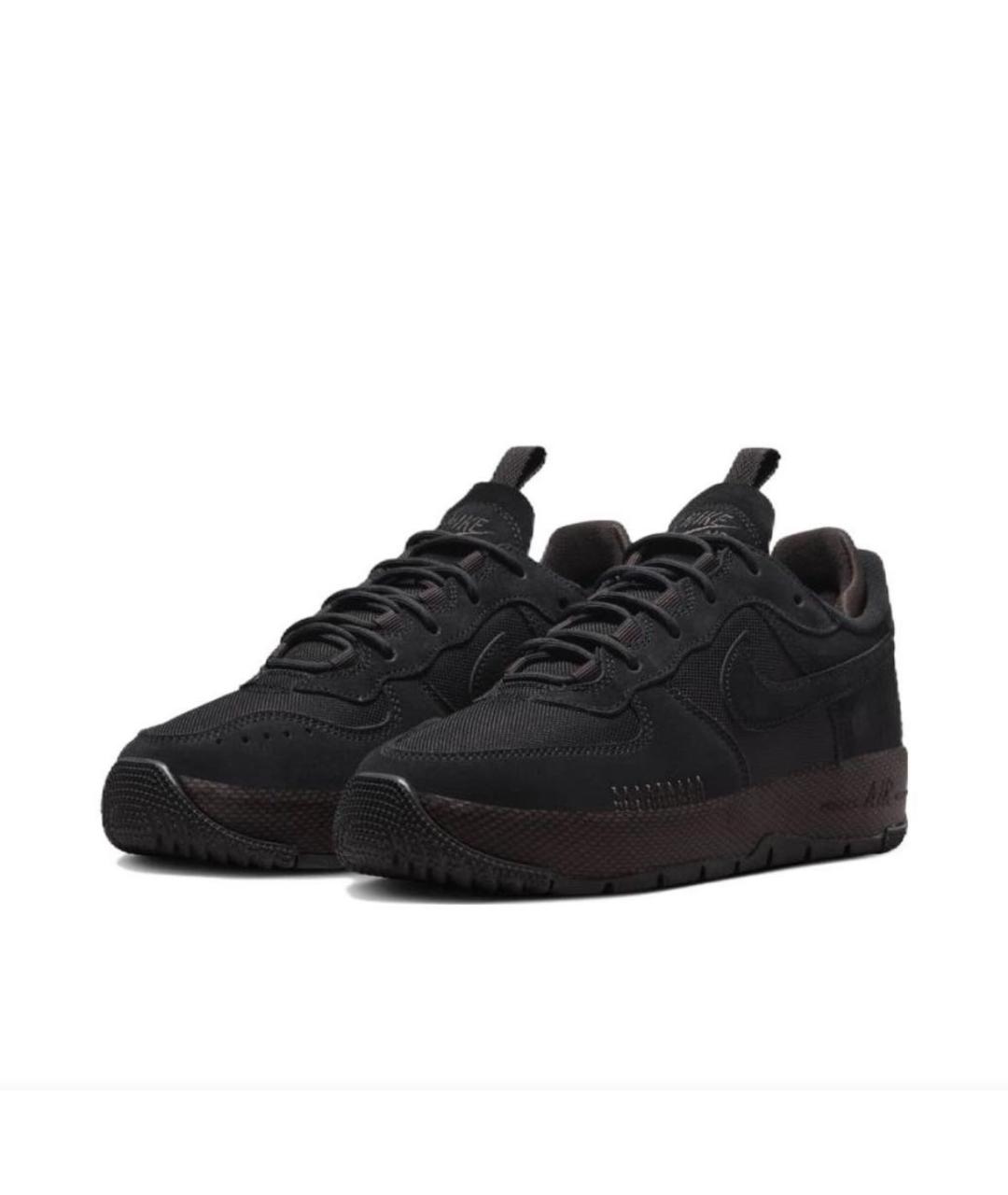 NIKE Черные замшевые низкие кроссовки / кеды, фото 2