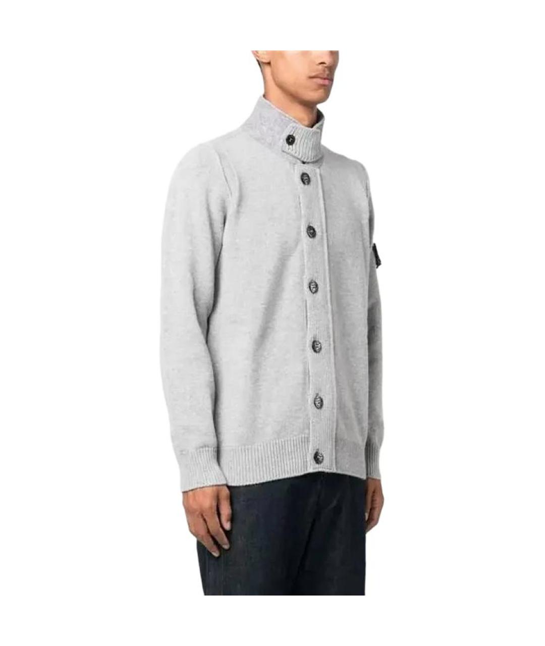 STONE ISLAND Серый кардиган, фото 4