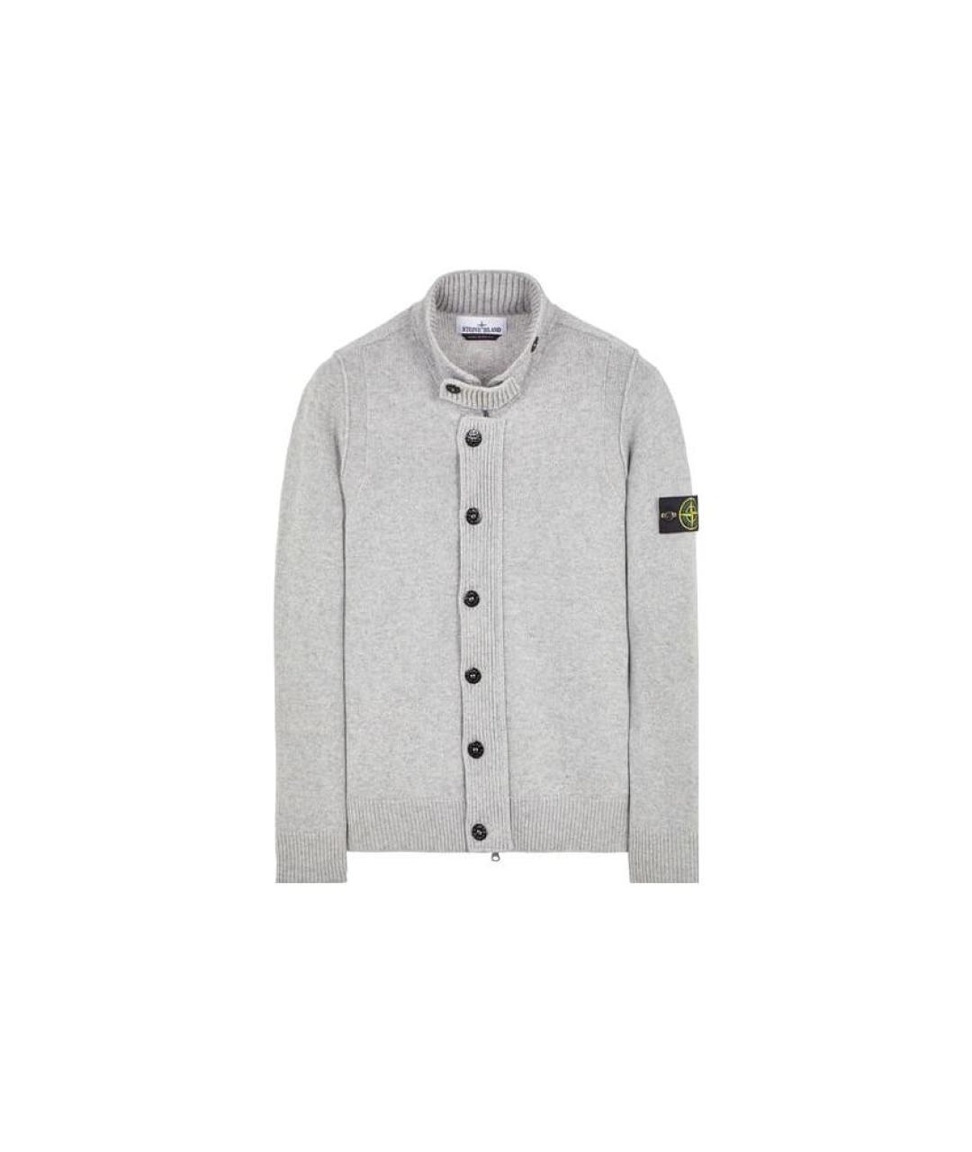 STONE ISLAND Серый кардиган, фото 1