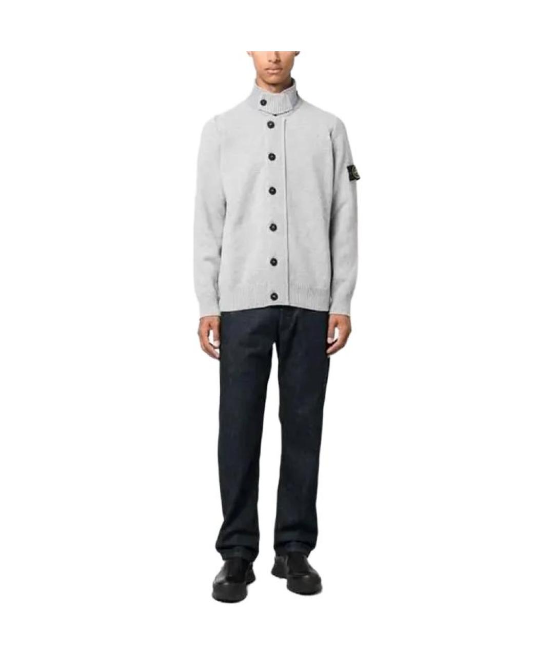 STONE ISLAND Серый кардиган, фото 3