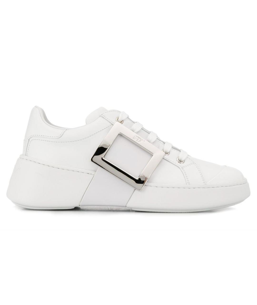 ROGER VIVIER Белые кожаные кроссовки, фото 1