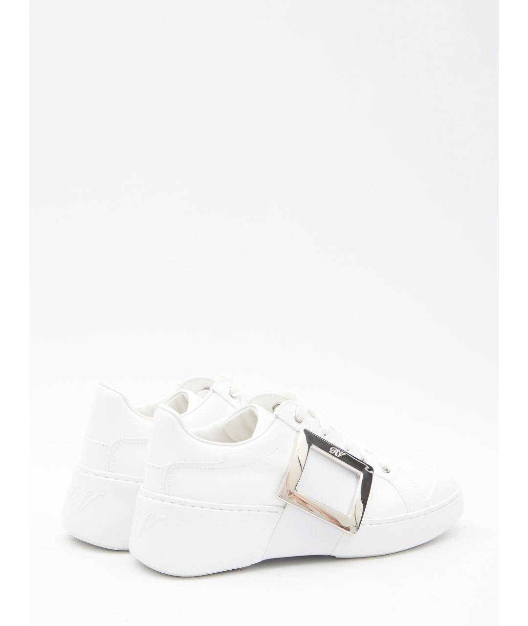 ROGER VIVIER Белые кожаные кроссовки, фото 3
