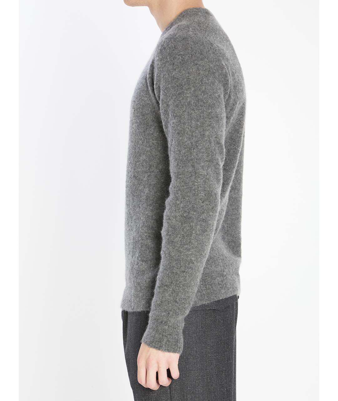 ROBERTO COLLINA Серый кашемировый джемпер / свитер, фото 4