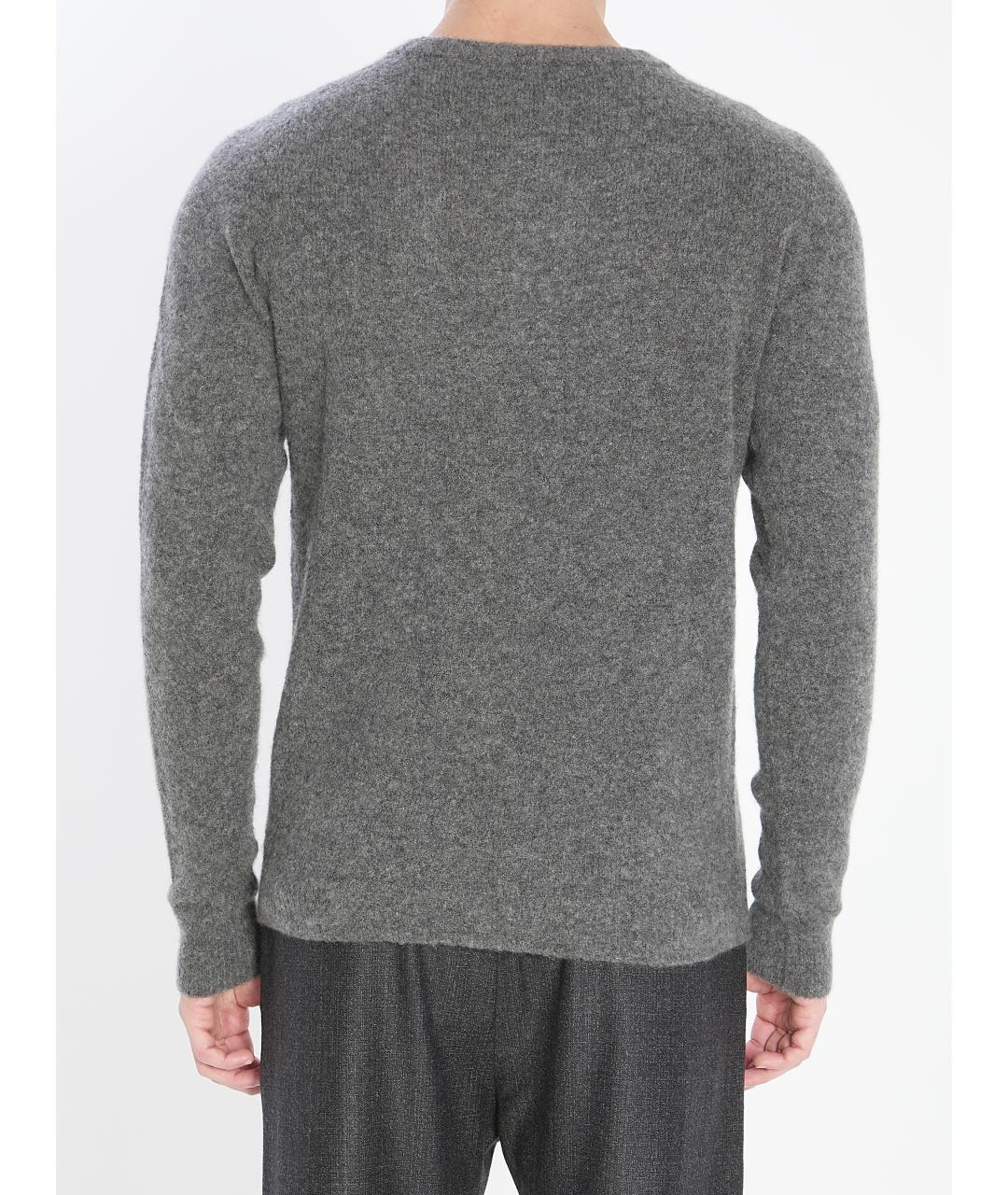 ROBERTO COLLINA Серый кашемировый джемпер / свитер, фото 5
