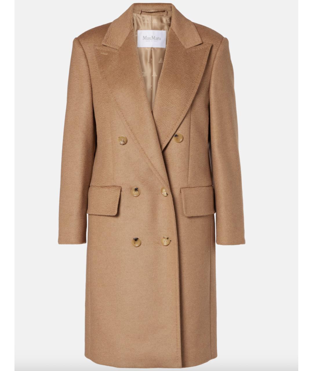 MAX MARA Бежевое атласное пальто, фото 6
