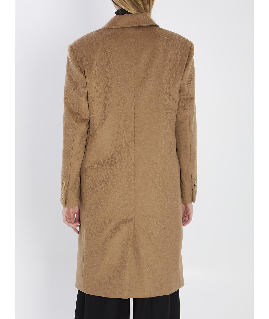 MAX MARA Бежевое атласное пальто, фото 5