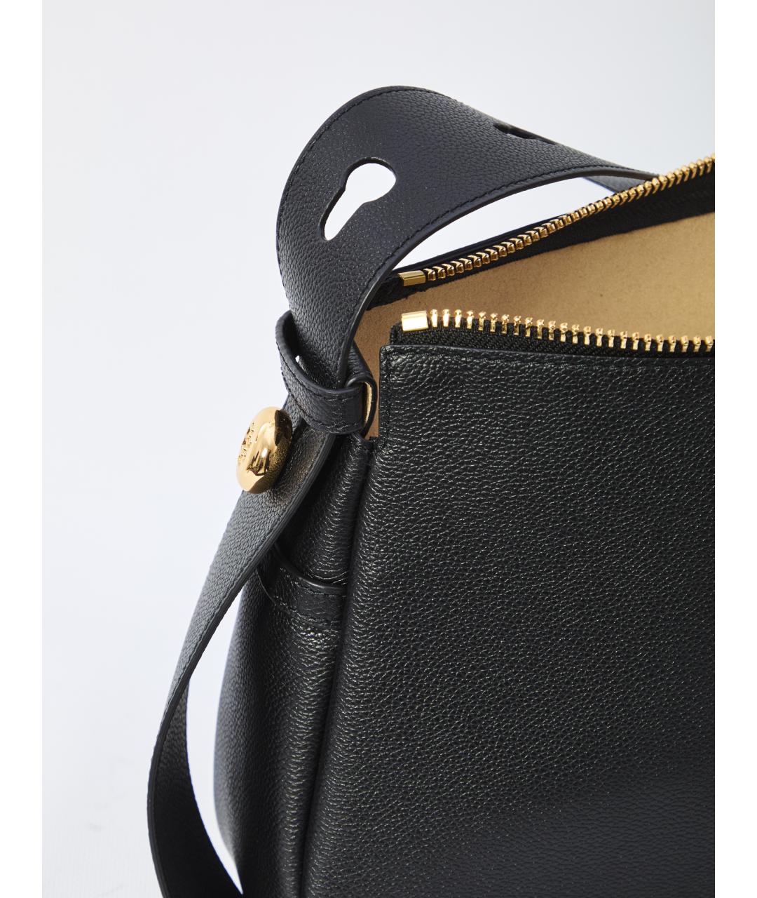 TORY BURCH Черная кожаная сумка через плечо, фото 4