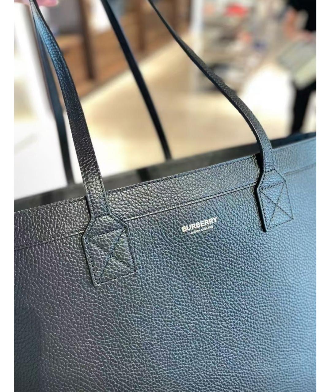 BURBERRY Черная сумка тоут, фото 7