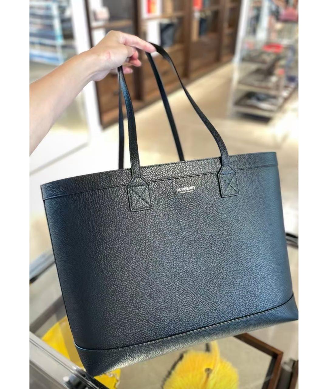 BURBERRY Черная сумка тоут, фото 6
