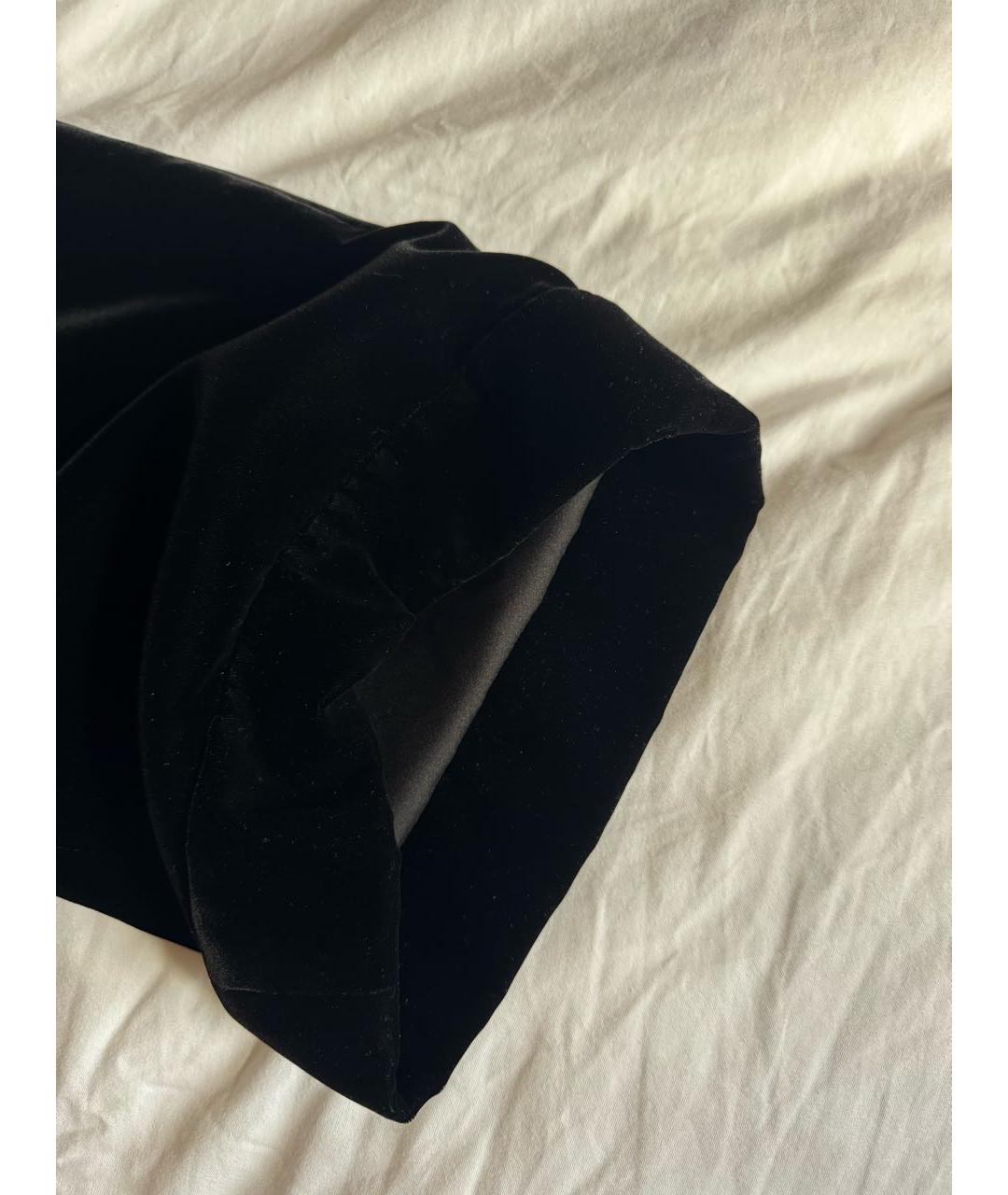 SAINT LAURENT Черные бархатные брюки узкие, фото 8