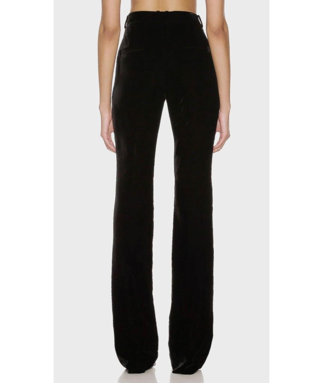 SAINT LAURENT Черные бархатные брюки узкие, фото 5