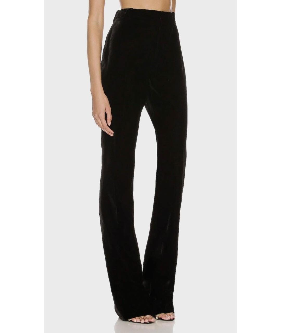 SAINT LAURENT Черные бархатные брюки узкие, фото 4
