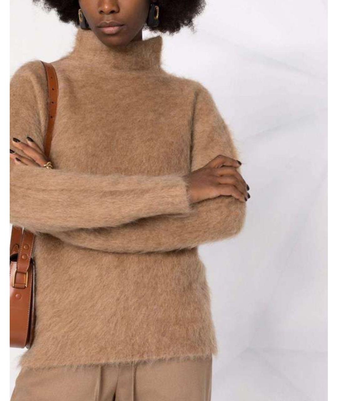 MAX MARA Бежевый шерстяной джемпер / свитер, фото 4