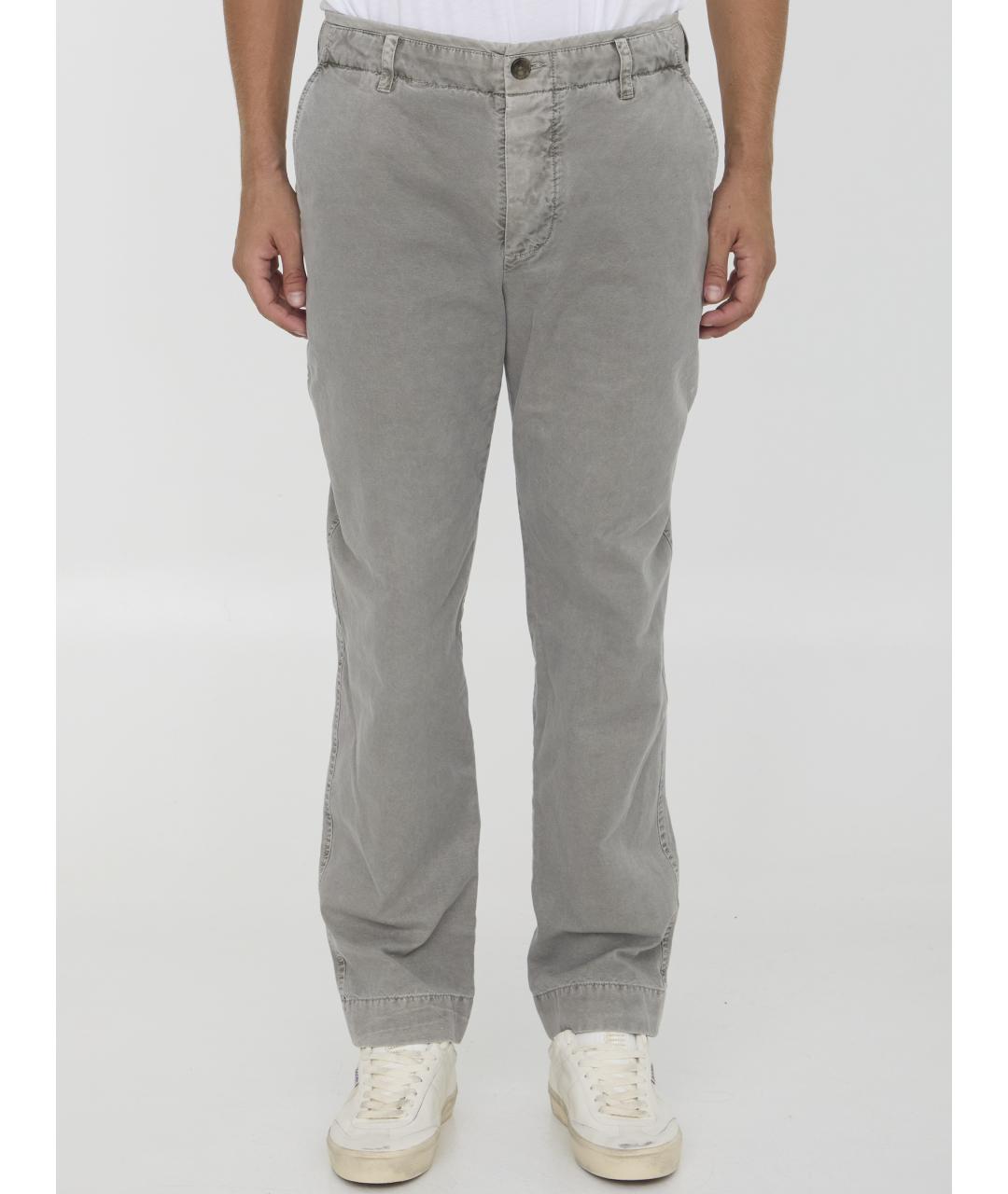 JAMES PERSE Серые хлопковые повседневные брюки, фото 2