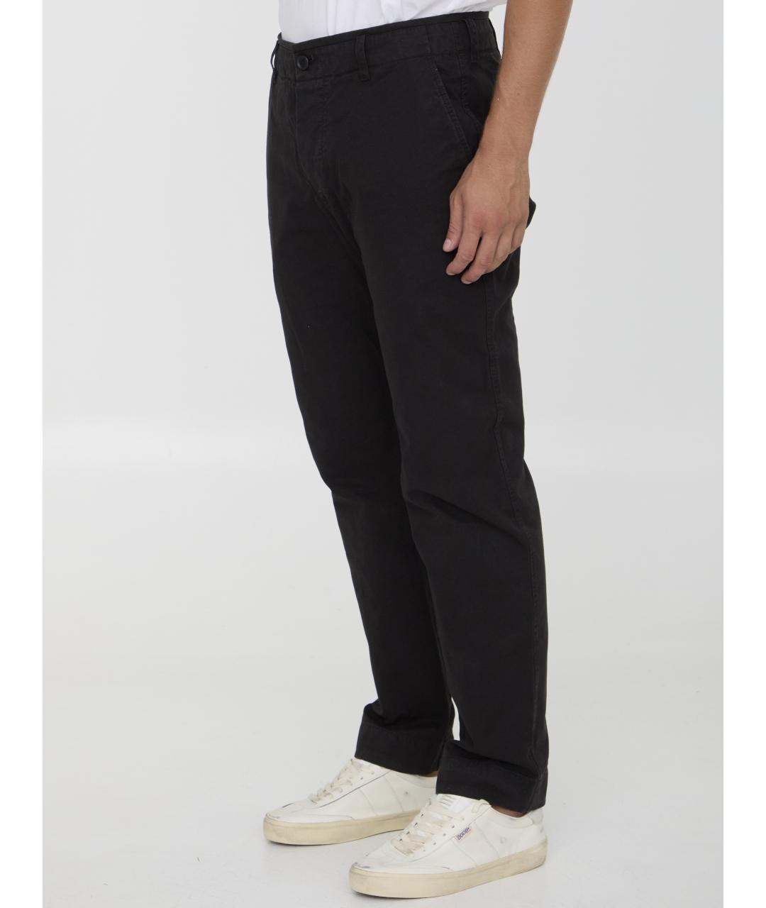 JAMES PERSE Черные хлопковые повседневные брюки, фото 3