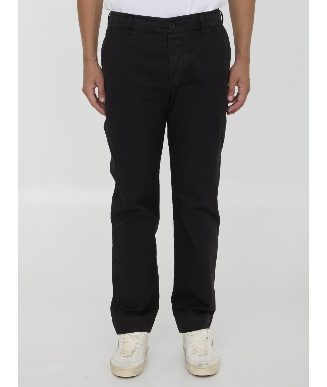 JAMES PERSE Черные хлопковые повседневные брюки, фото 2