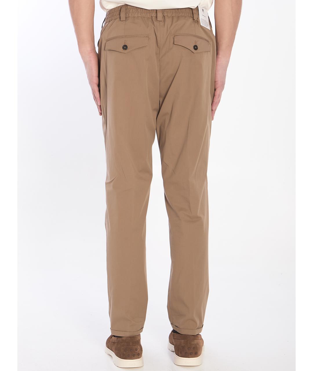 PT TORINO Бежевые хлопковые повседневные брюки, фото 3