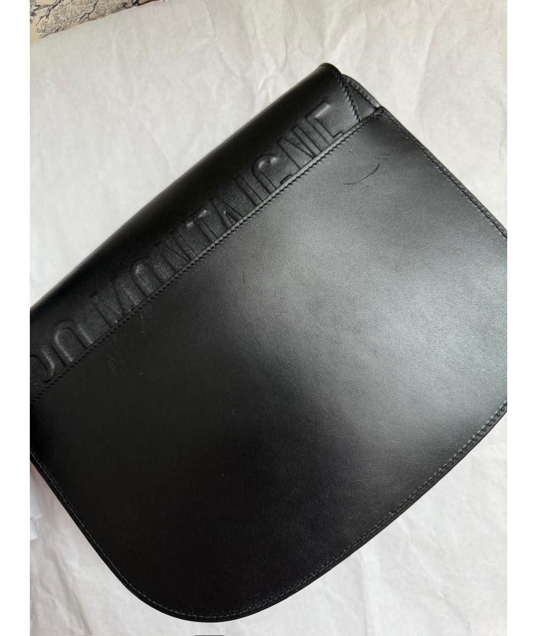 CHRISTIAN DIOR Черная кожаная сумка через плечо, фото 3